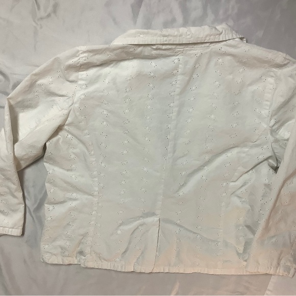 St John's Bay White Eyelet Blazer  size 2X - Picture 3 of 3